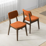 Carlos Burnt Orange Velvet Solid Back Side Chair (Set Of 2) from Ashcroft Furniture - Luna Furniture