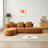 Orby Tan Velvet LAF Sectional Sofa from Ashcroft Furniture - Luna Furniture
