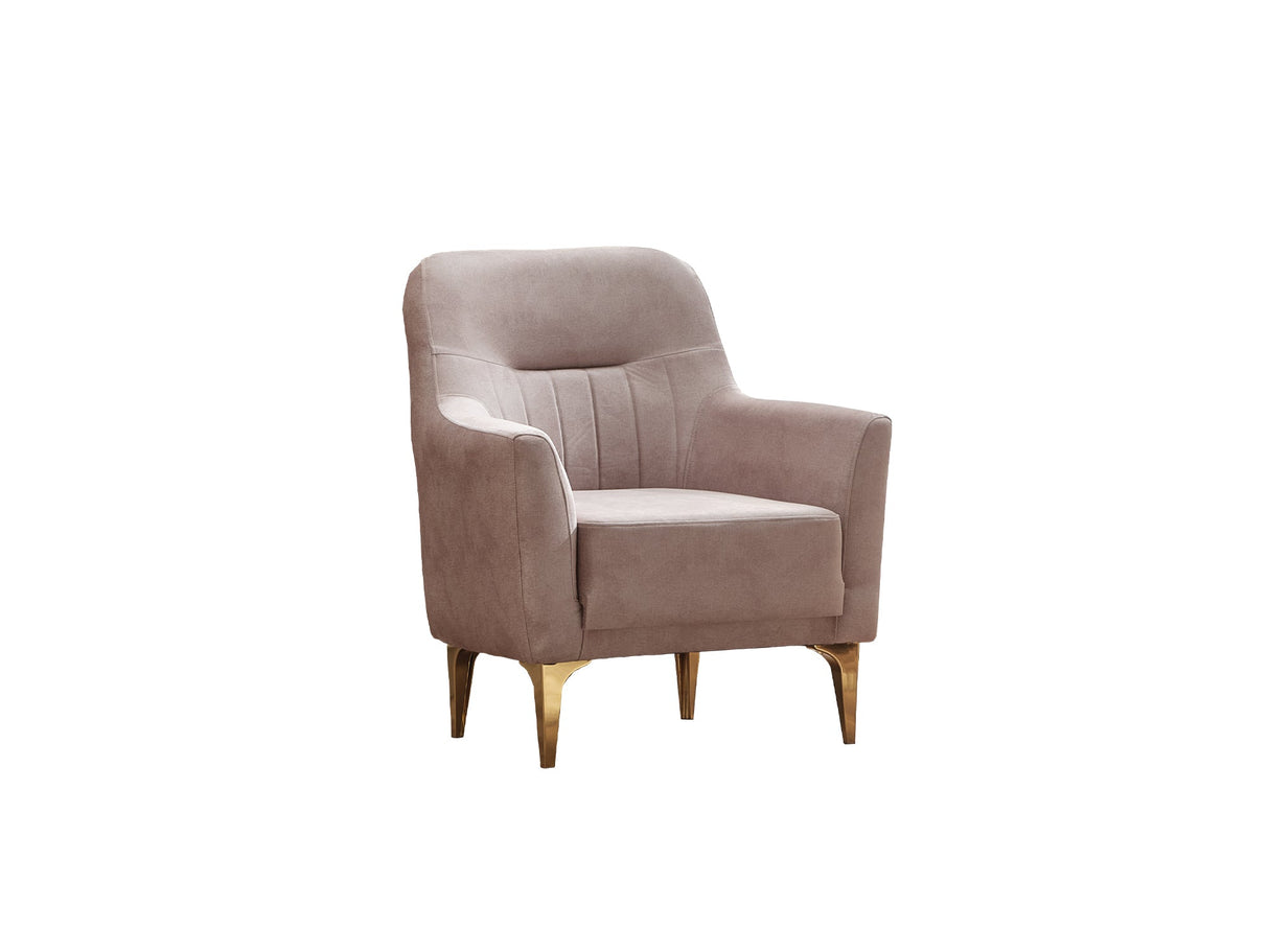 Orion 3-pieces (Sofa & Loveseat & Chair) Livingroom Set in Cream from Furnia - Luna Furniture