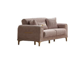 Orion 3-pieces (Sofa & Loveseat & Chair) Livingroom Set in Cream from Furnia - Luna Furniture