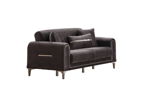 Orion 3-pieces (Sofa & Loveseat & Chair) Livingroom Set in Grey from Furnia - Luna Furniture