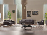 Orion 3-pieces (Sofa & Loveseat & Chair) Livingroom Set in Grey from Furnia - Luna Furniture