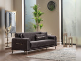 Orion 3-pieces (Sofa & Loveseat & Chair) Livingroom Set in Grey from Furnia - Luna Furniture