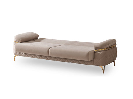 Orlando Beige Convertible Sofa from Furnia - Luna Furniture