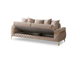 Orlando Beige Convertible Sofa from Furnia - Luna Furniture