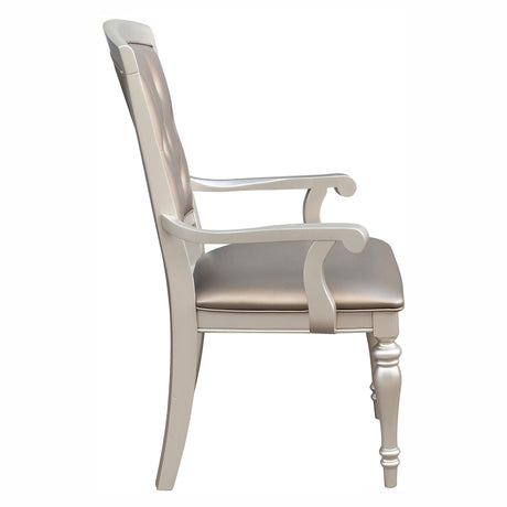 Orsina Silver Mirrored 7-Piece 96" Extendable Dining Set from Homelegance - Luna Furniture