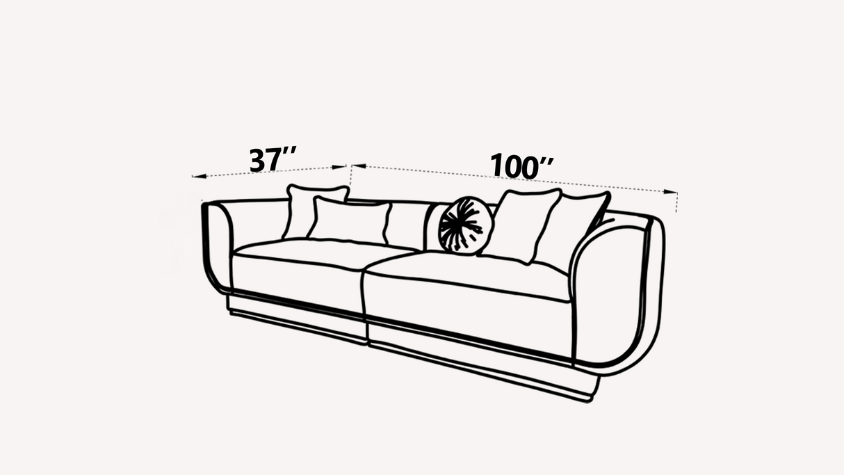 Orsino 3-Seat Sofa from Luna Luxury - Luna Furniture