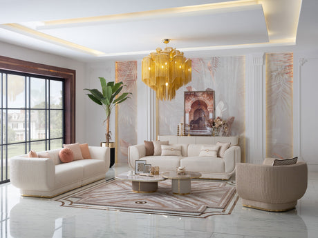Orsino Beige Living Room Set from Luna Luxury - Luna Furniture