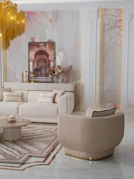 Orsino Beige Living Room Set from Luna Luxury - Luna Furniture