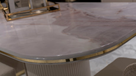 Orsino Rounded Rectangular Dining Table from Luna Luxury - Luna Furniture