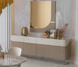 Orsino Beige and Gold Dining Set from Luna Luxury - Luna Furniture
