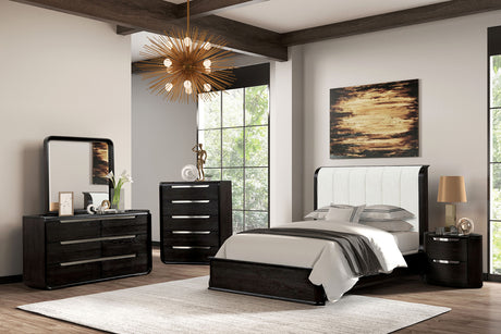 Osterley Black King Bed from Furniture of America - Luna Furniture