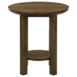 Ottowa Brown 2-Piece Round Wood Coffee Table Set from Coaster - Luna Furniture