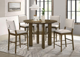Ottowa Brown Round Wood Counter Height Dining Room Set from Coaster - Luna Furniture