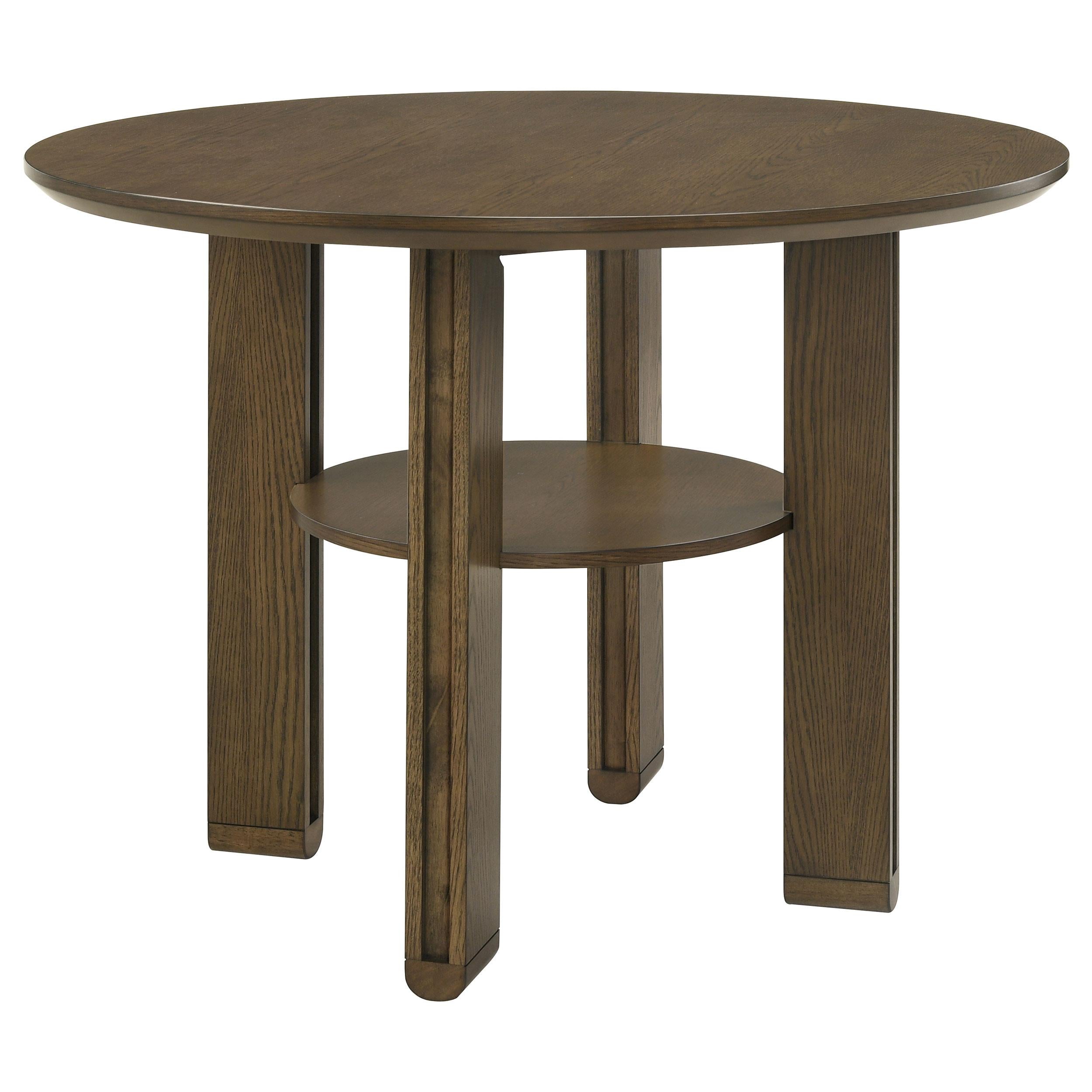 Coaster Ottowa Brown 5-piece Round Wood Counter Height Dining Room