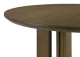 Ottowa Brown Round Wood Dining Table with Shelf from Coaster - Luna Furniture