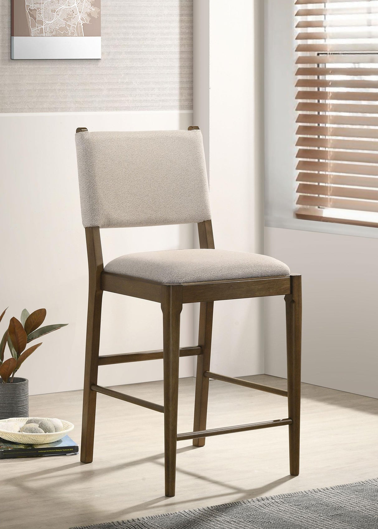 Ottowa Brown Upholstered Counter Height Side Chair, Set of 2 from Coaster - Luna Furniture