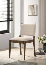 Ottowa Brown Upholstered Dining Side Chair, Set of 2 from Coaster - Luna Furniture