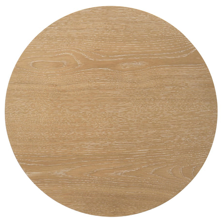 Ottowa Light Oak 2-Piece Round Wood Coffee Table Set from Coaster - Luna Furniture