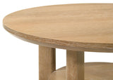 Ottowa Light Oak 3-Piece Round Wood Coffee Table Set from Coaster - Luna Furniture