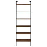 Owens Walnut 31-inch 6-Shelf Wall Bookshelf from Coaster - Luna Furniture