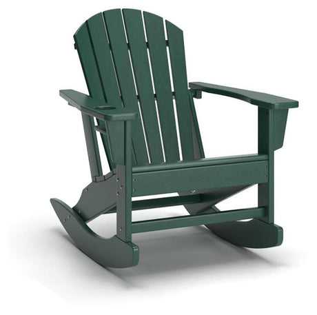 Sundown Shores Green Outdoor Rocking Chair from Ashley - Luna Furniture