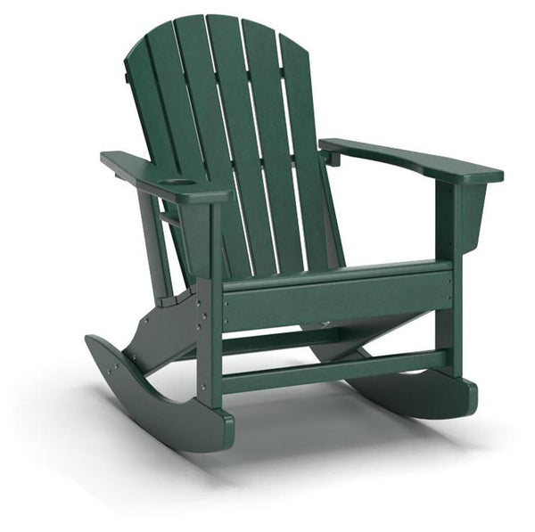 Sundown Shores Green Outdoor Rocking Chair