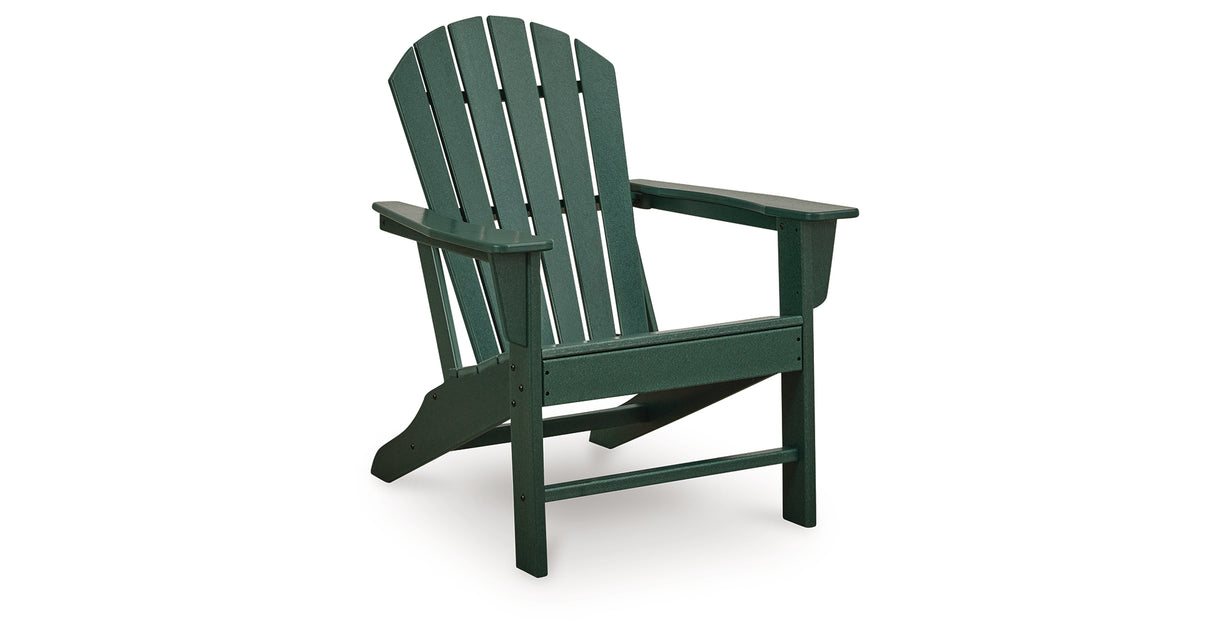 Sundown Shores 2 Adirondack Chairs with End table in Green from Ashley Furniture - Luna Furniture