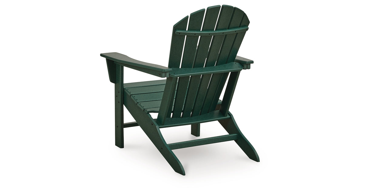 Sundown Shores 2 Adirondack Chairs with End table in Green from Ashley Furniture - Luna Furniture