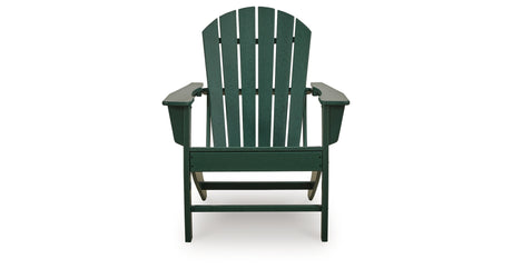 Sundown Shores 2 Adirondack Chairs with End table in Green from Ashley Furniture - Luna Furniture