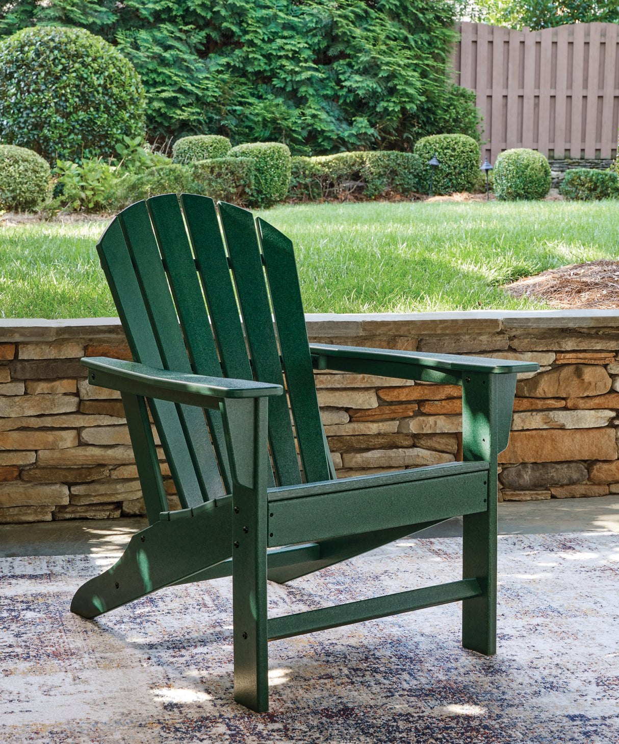 Sundown Shores 2 Adirondack Chairs with End table in Green from Ashley Furniture - Luna Furniture