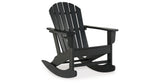 Sundown Treasure Black Outdoor Rocking Chair from Ashley - Luna Furniture