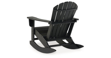 Sundown Treasure Black Outdoor Rocking Chair from Ashley - Luna Furniture