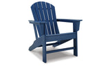 Sundown Treasure 2 Adirondack Chairs with End table in Blue from Ashley - Luna Furniture