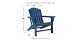 Sundown Treasure Blue Adirondack Chair from Ashley - Luna Furniture