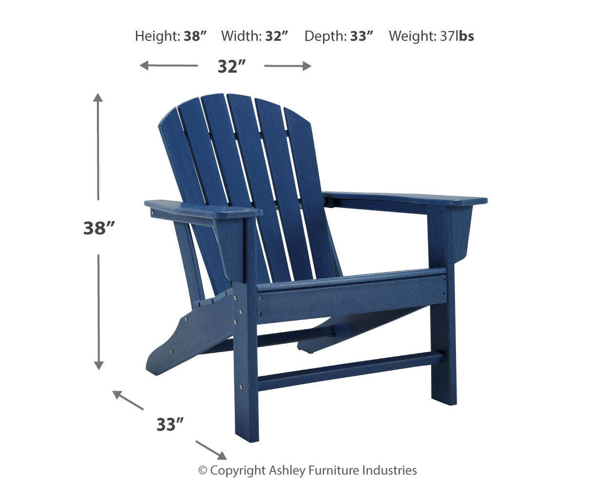Sundown Treasure Blue Adirondack Chair from Ashley - Luna Furniture