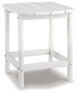 Sundown Treasure White Adirondack Chair with End Table from Ashley - Luna Furniture