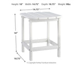 Sundown Treasure White Adirondack Chair with End Table from Ashley - Luna Furniture