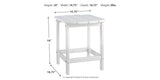 Sundown Treasure 2 Outdoor Chairs with End Table in White from Ashley - Luna Furniture