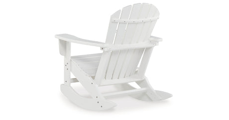 Sundown Treasure White Outdoor Rocking Chair from Ashley - Luna Furniture