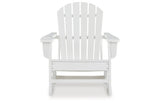 Sundown Treasure White Outdoor Rocking Chair from Ashley - Luna Furniture