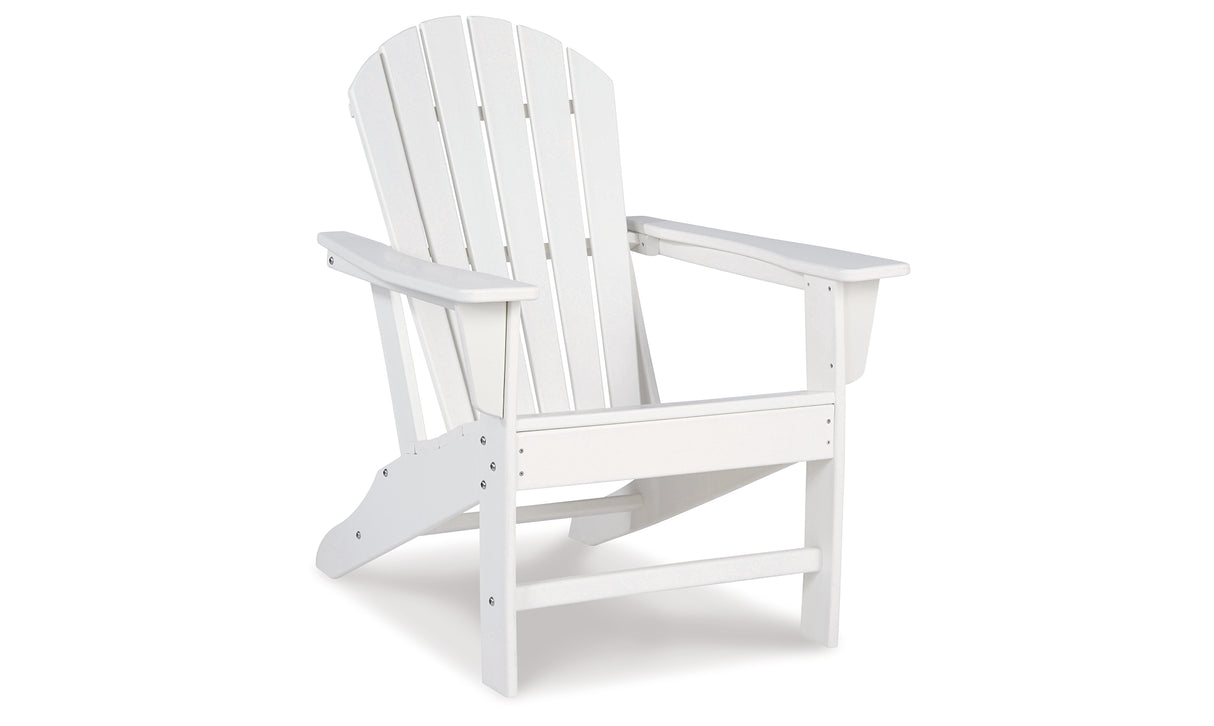 Sundown Treasure 2 Outdoor Chairs with End Table in White from Ashley - Luna Furniture