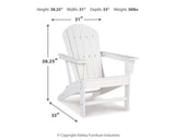 Sundown Treasure White Adirondack Chair from Ashley - Luna Furniture