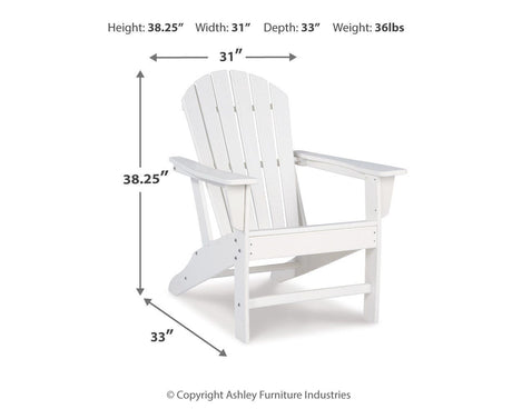 Sundown Treasure White Adirondack Chair from Ashley - Luna Furniture