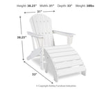 Sundown Treasure 2 Outdoor Chairs with End Table in White from Ashley - Luna Furniture