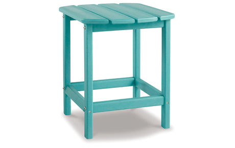 Sundown Treasure Outdoor Chair with End Table in Turquoise from Ashley - Luna Furniture