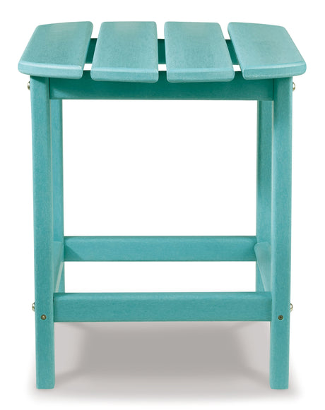 Sundown Treasure Outdoor Chair with End Table in Turquoise from Ashley - Luna Furniture