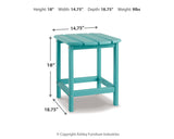 Sundown Treasure Outdoor Chair with End Table in Turquoise from Ashley Furniture - Luna Furniture