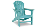 Sundown Treasure Outdoor Chair with End Table in Turquoise from Ashley Furniture - Luna Furniture