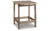 Sundown Treasure 2 Outdoor Chairs with End Table in Driftwood from Ashley Furniture - Luna Furniture